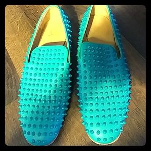 teal formal shoes